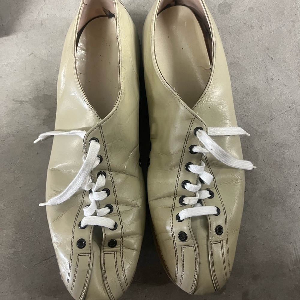 Men's Cream Leather Shoes
